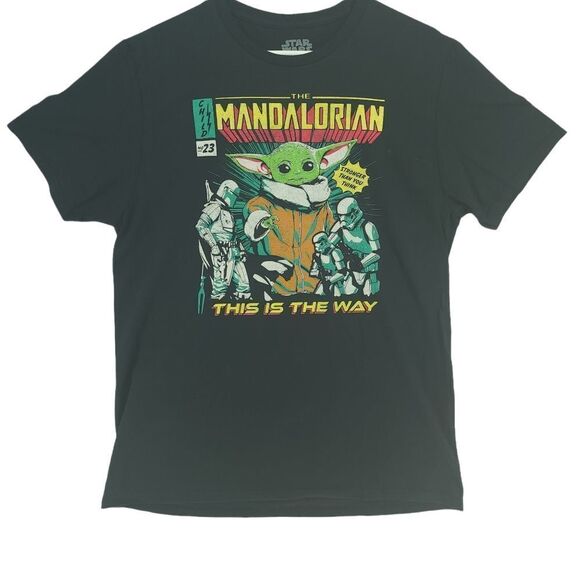 Star Wars Other - NWT Star Wars Mandalorian Large Black Graphic T-shirt